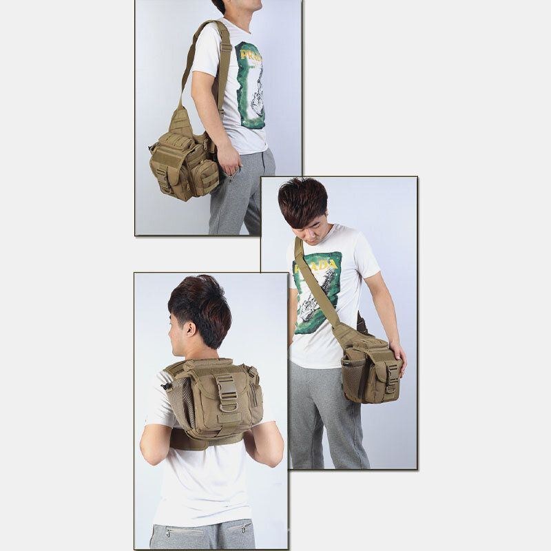 Herre Unisex Oxford Stof Taktisk Camouflage Udendørs Spil Ridning Multi-bær Sadeltaske Crossbody Taske Taljetaske Rygsæk