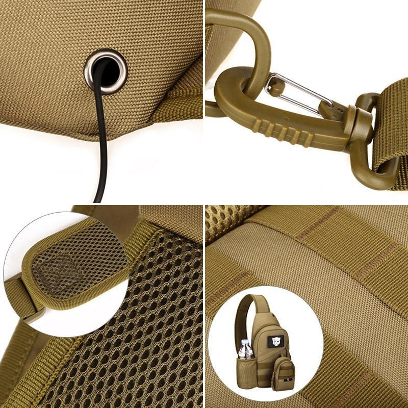 Herre Vandtæt Usb-opladning Multifunktionel Crossbody-taske