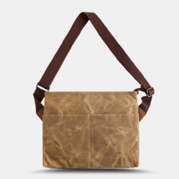 Herre Vintage Canvas Vandtæt Multifunktion Crossbody Taske Skuldertaske