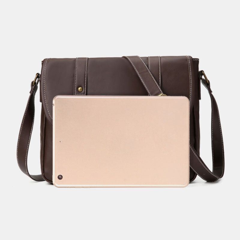 Herre Vintage Large Capacity Multi-pocket Pu Læder Lærertaske Crossbody Taske Brief Skuldertaske