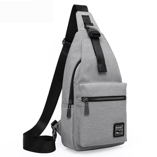 Kaka® Mænd Fashion Chest Pack Stor Kapacitet Swagger Bag Crossbody Rejsetaske