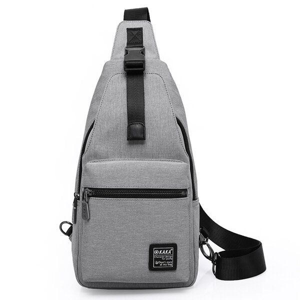 Kaka® Mænd Fashion Chest Pack Stor Kapacitet Swagger Bag Crossbody Rejsetaske