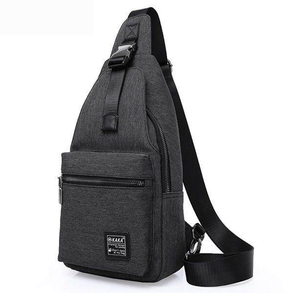 Kaka® Mænd Fashion Chest Pack Stor Kapacitet Swagger Bag Crossbody Rejsetaske