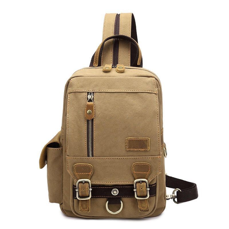 Mænds Multifunktion Canvas Casual Taske Messenger Bag Skuldertaske