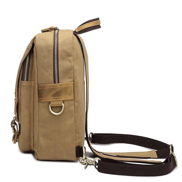 Mænds Multifunktion Canvas Casual Taske Messenger Bag Skuldertaske