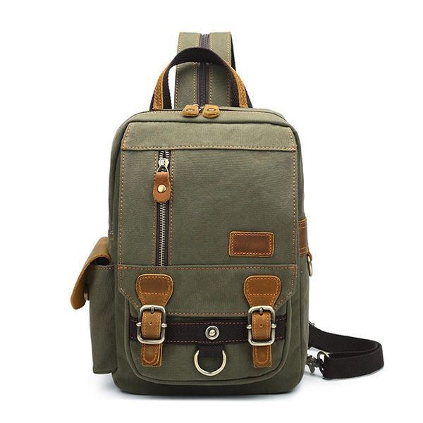 Mænds Multifunktion Canvas Casual Taske Messenger Bag Skuldertaske