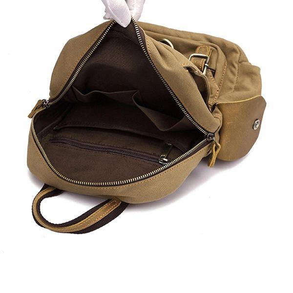 Mænds Multifunktion Canvas Casual Taske Messenger Bag Skuldertaske