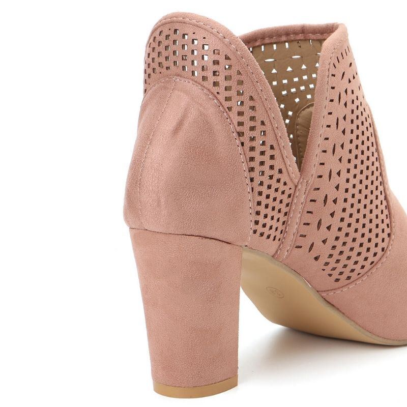 Dame Hollow Out Peep Toe Slip On Causal High Heel Office Pumps