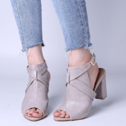 Dame Peep Toe Slingback Spænde Højhælede Pumps